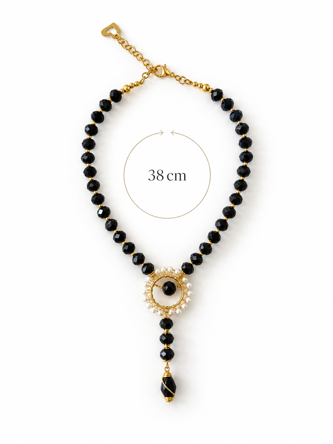 Collar Éclipse Noir- Hecho a mano