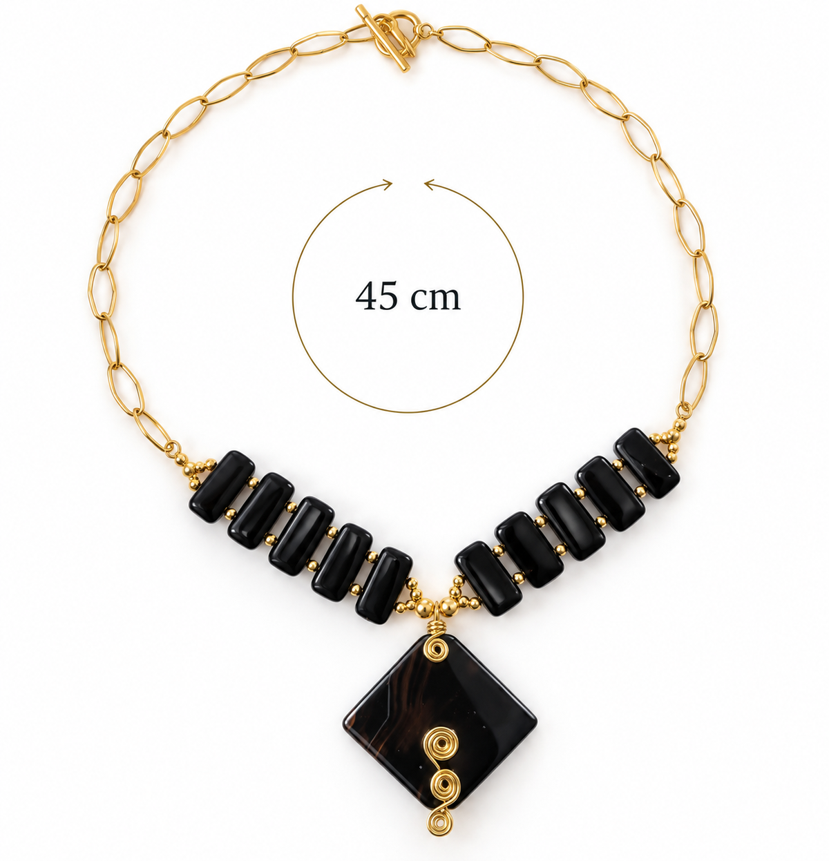 Collar Ónix Imperial - Hecho a mano