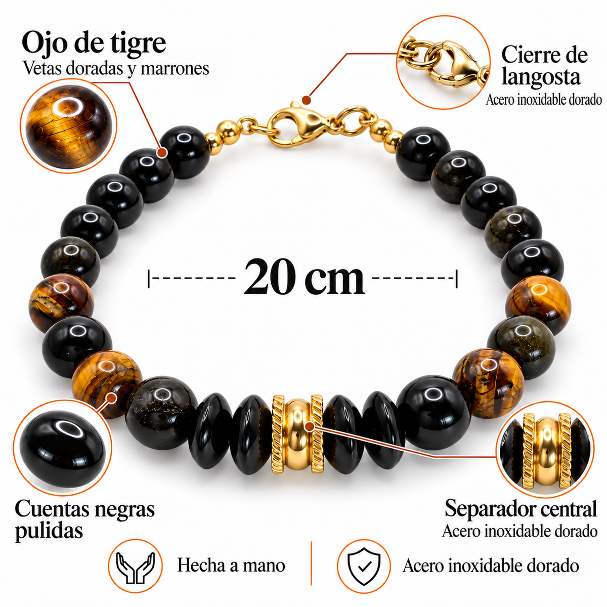 Pulsera Caballero Ónix