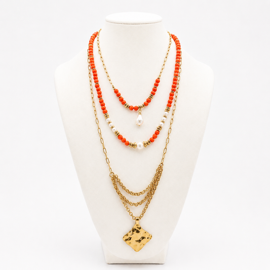 COLLARES HECHOS A MANO MULTICAPA