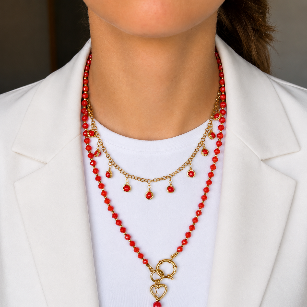 COLLARES HECHOS A MANO MULTICAPA