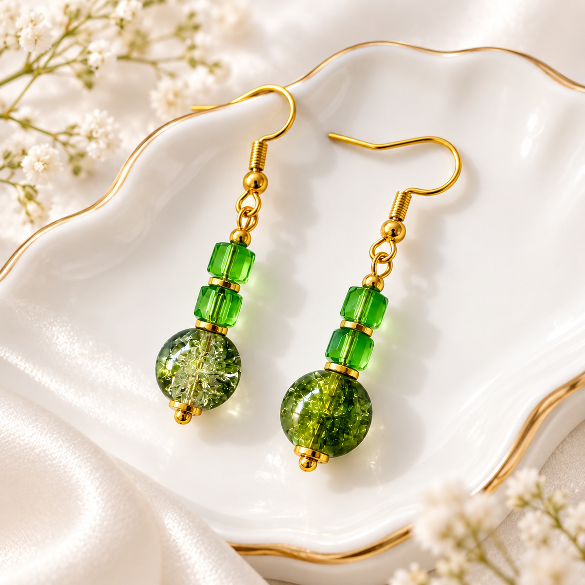Pendientes Verde Imperial