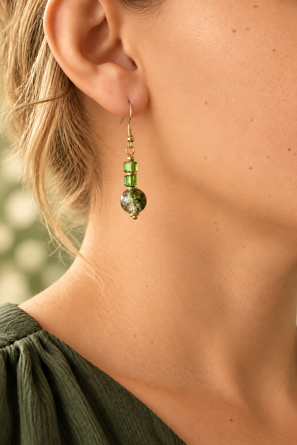 Pendientes Verde Imperial