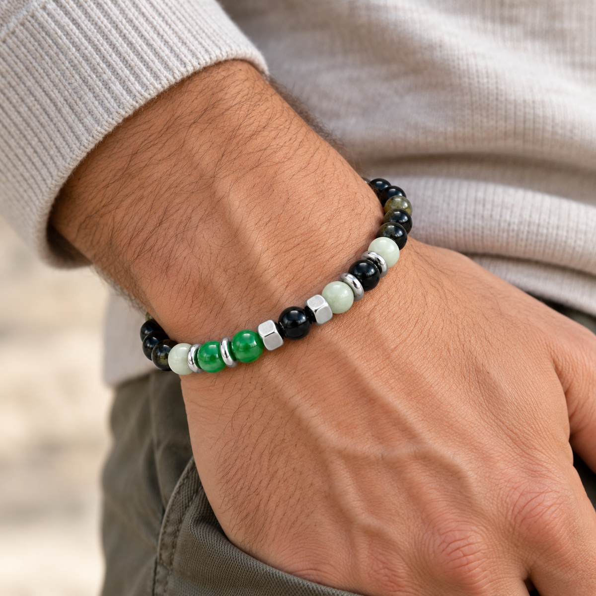 Pulsera Caballero Verde Ébano