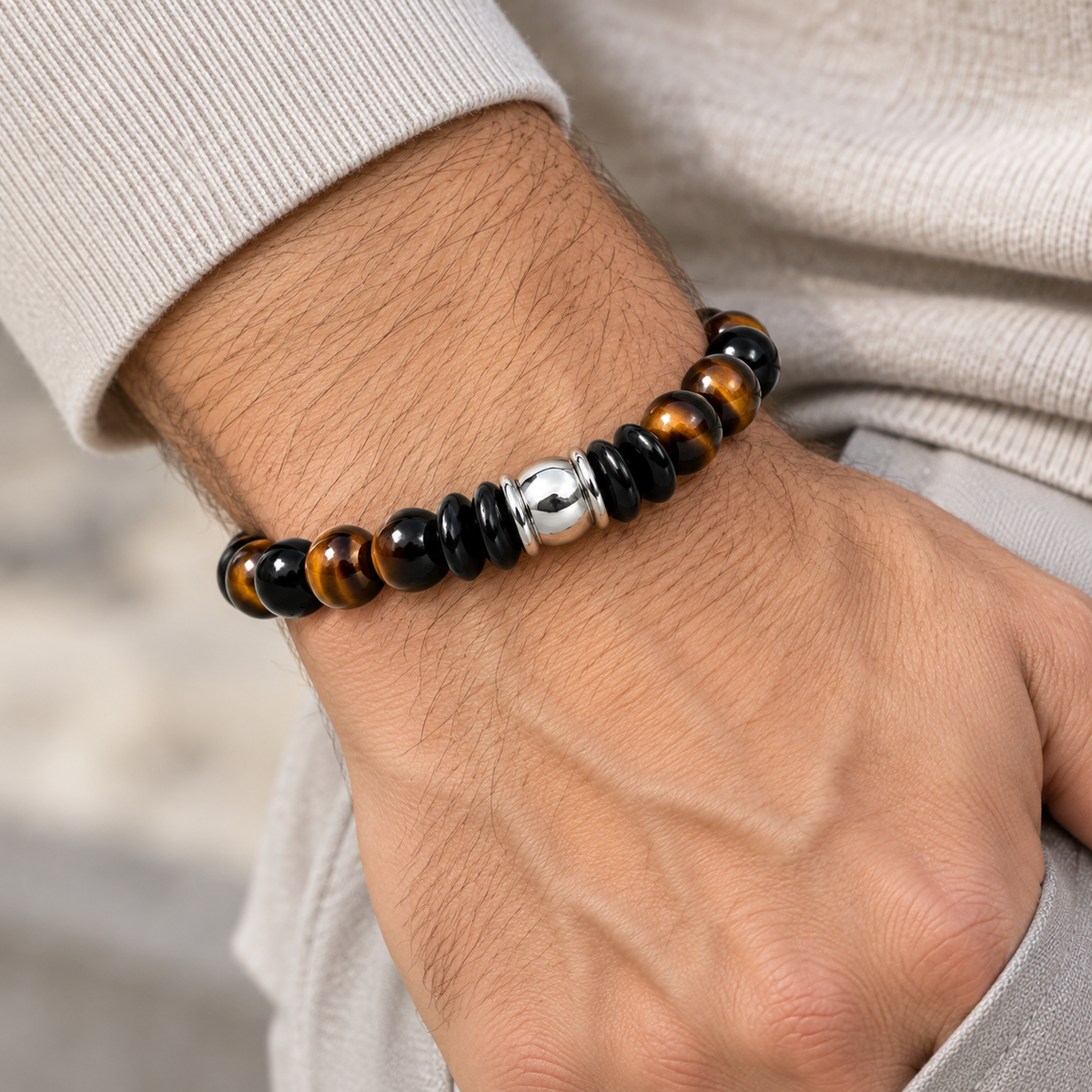 Pulsera Caballero Ámbar Nocturno